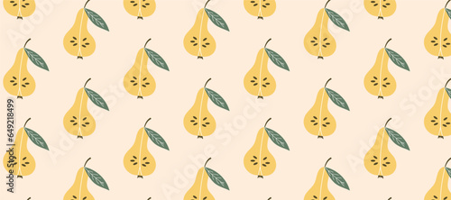 seamless pattern.autumn pattern.pear.nuts.leaves. spring. beauty.yellow.beautiful. for textiles.gift wrapping. package. paper. wrapper.drawing. vector.