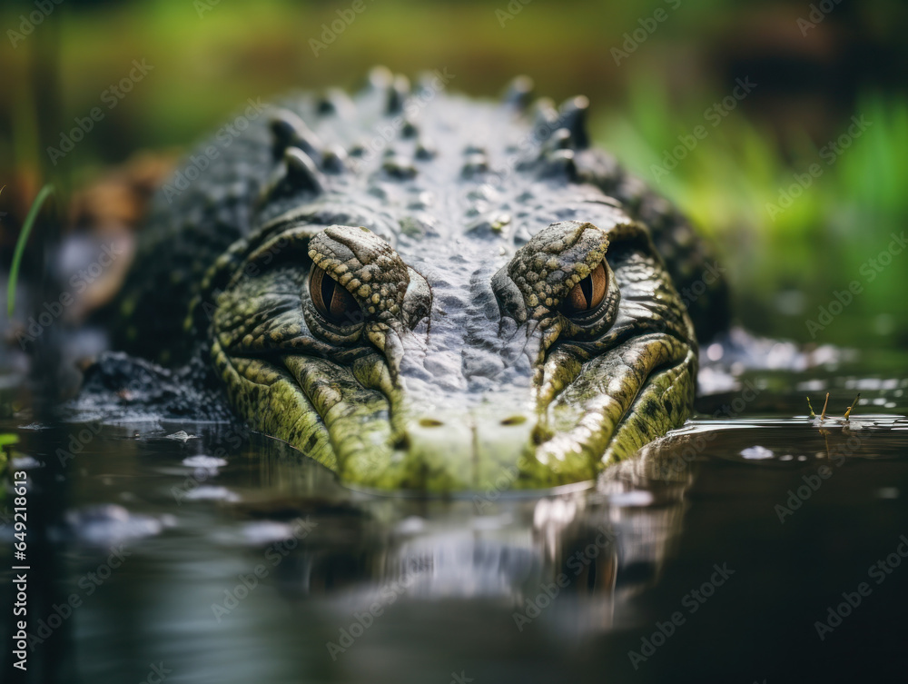 Crocodile in its Natural Habitat, Wildlife Photography, Generative AI Crocodile in its Natural Habitat, Wildlife Photography, Generative AI