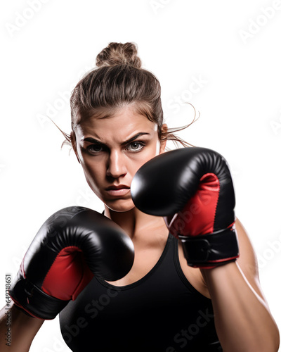 Woman Doing Kickboxing, kickboxing, fitness, martial arts, strong ,png, transparent background © Na ZIm