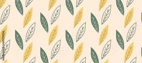 seamless pattern.autumn pattern. leaves. spring. beauty. yellow. beautiful. for textiles. gift wrapping. package. paper. wrapper. drawing. vector.
