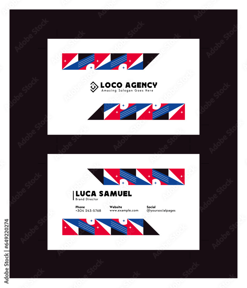 Geometric Shape Background Business Card