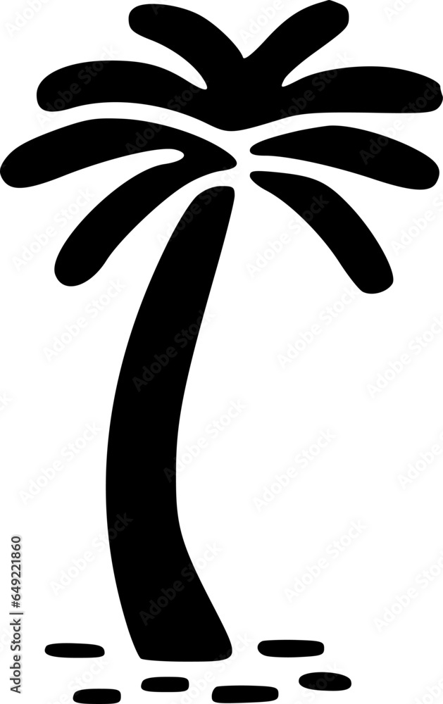 Palm tree outline icon. linear style sign for mobile concept and web sign, symbol, vector, art Palm tree outline icon. linear style sign for mobile concept and web sign, symbol, vector, art