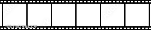 Film reel tape strip white square. Border photo cinema or movie tape flat illustration vector. 
