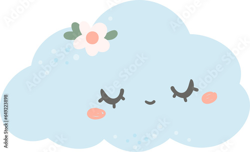 Cute cloud, kawaii nusery sky photo