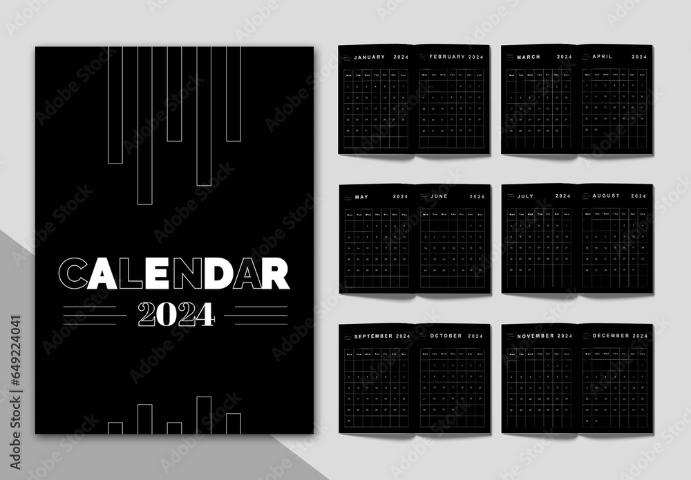 Calendar 2024 Design Wall Planner Stock Template Adobe Stock calendar-2024-design-wall-planner-stock-template-adobe-stock