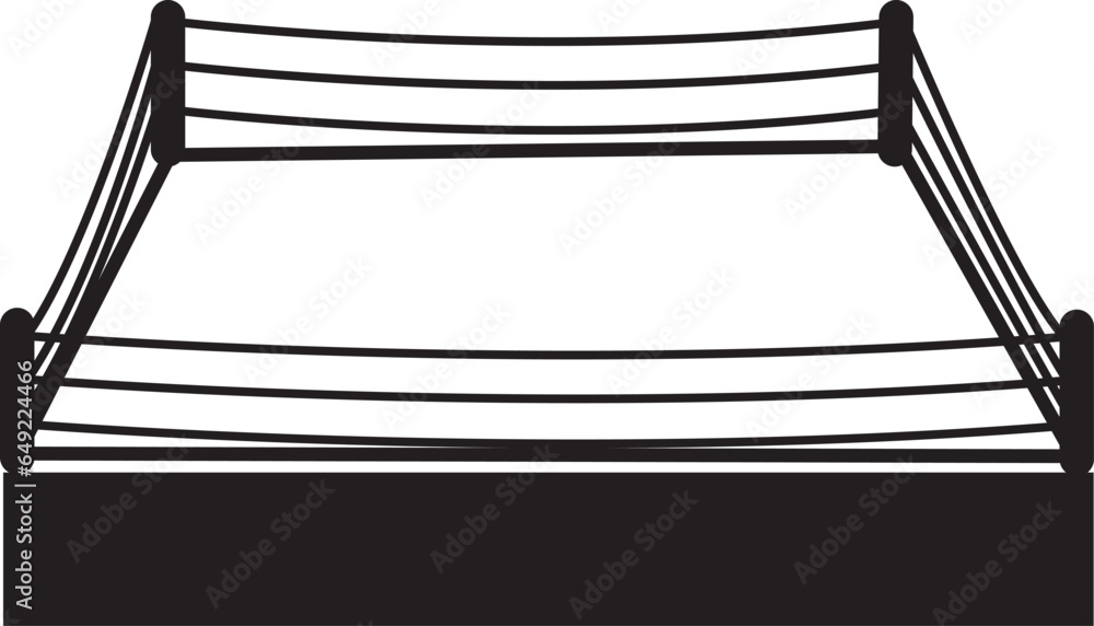 custom made wallpaper toronto digitalwrestling ring black icon. arena for boxing and martial arts matches sign. boxing ring arena symbol. flat style.