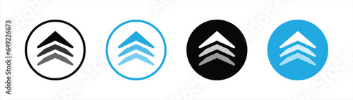 swipe up icon set. scroll arrow up icon symbol sign collections, vector illustration