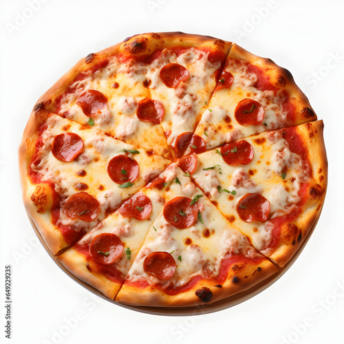 pizza isolated on a white background (ID: 649229235)
