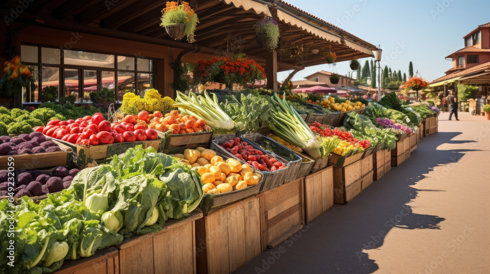 Local Inspirations and Fresh Crops Market.The Summit of Freshness and Naturalness: Market Place.