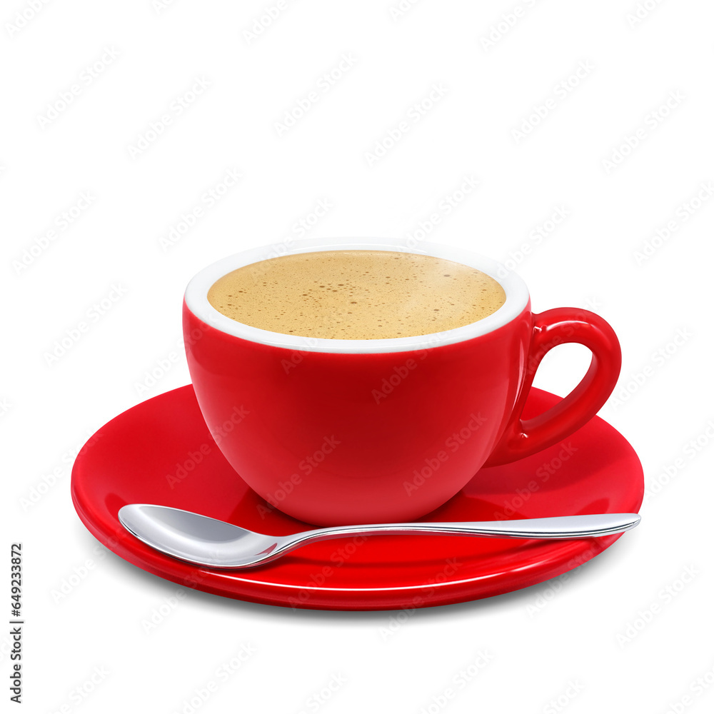 カフェオレのイラスト リアル 湯気あり