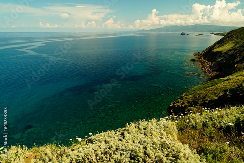 Veduta panoramica del Golfo di Bosa da Punta Foghe. Oristano, Sardegna. Italy photo