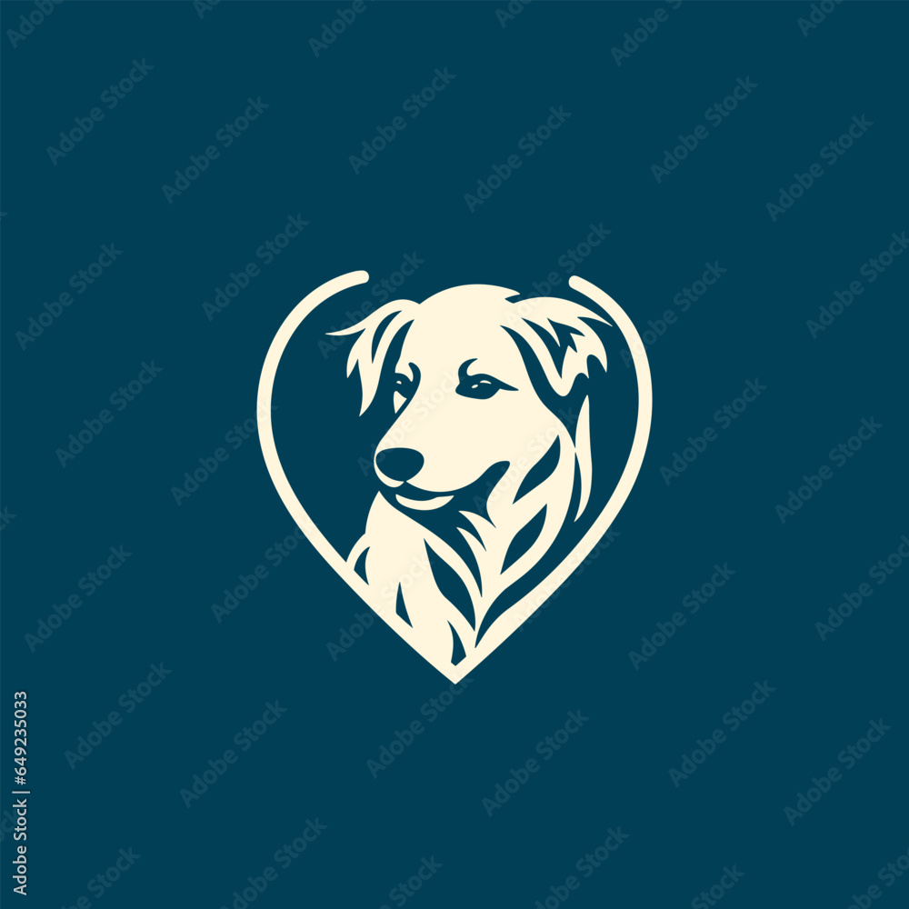 Veterinary pharmacy filled white logo. Pet treatment. Health care. Dog