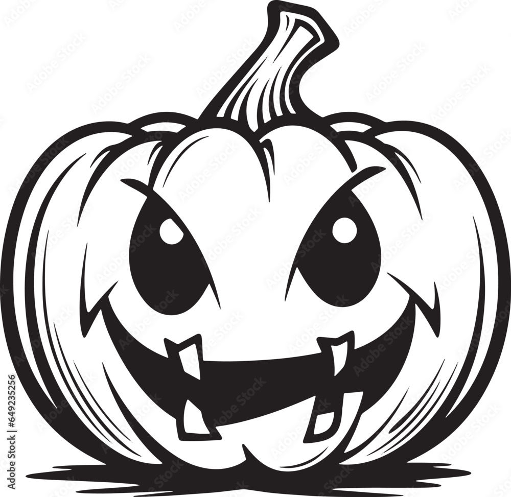 Pumpkin silhouette icon vector on a white background halloween element Pumpkin silhouette icon vector on a white background halloween element