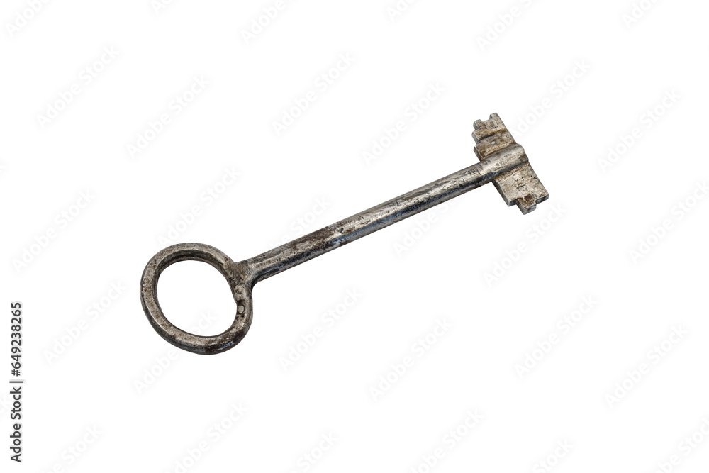 old rusty key isolated on white old rusty key isolated on white