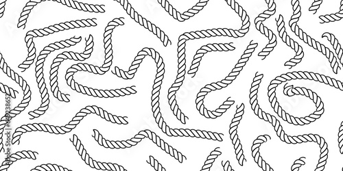 black white rope seamless pattern