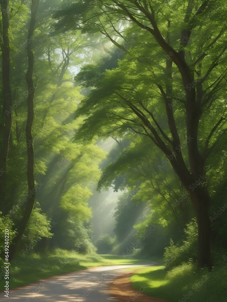 Obraz premium morning in the forest