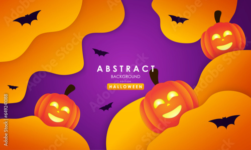 Halloween background with purple and orange gradients color