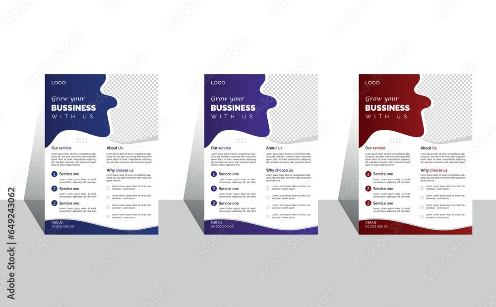 Obraz premium profassional simple creative colorful Corporate Business Flyer Template Design 2023 