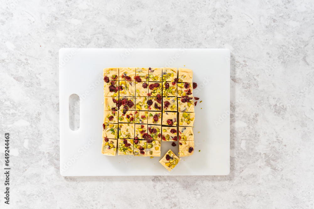 Cranberry pistachio fudge Cranberry pistachio fudge