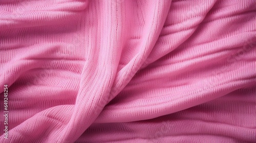 Generative AI, knitted pink sweater texture closeup, magenta or light pink abstract background