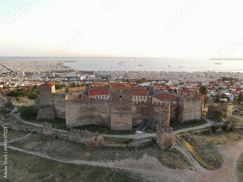 Drone view of Thessaloniki SKG from the castle at eptapirgio_v21 photo