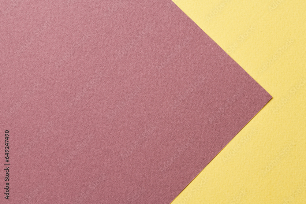 Rough kraft paper background, paper texture burgundy yellow colors. Mockup with copy space for text Rough kraft paper background, paper texture burgundy yellow colors. Mockup with copy space for text