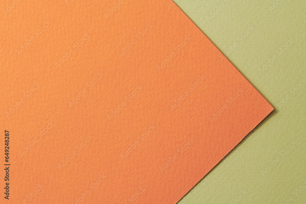 Rough kraft paper background, paper texture orange green colors. Mockup with copy space for text Rough kraft paper background, paper texture orange green colors. Mockup with copy space for text