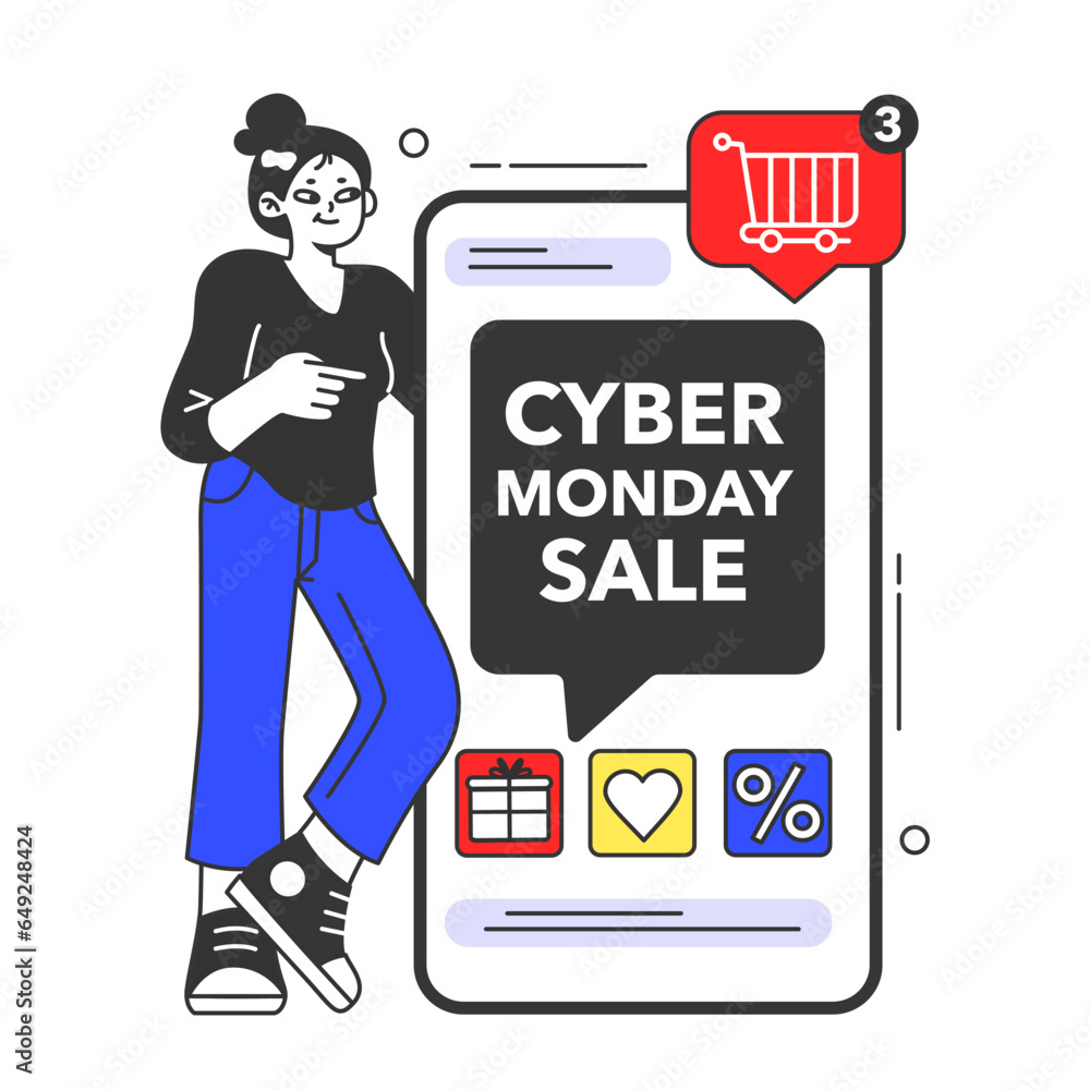 Black friday. Shopping cart and bags with goods and presents. Offline Black friday. Shopping cart and bags with goods and presents. Offline