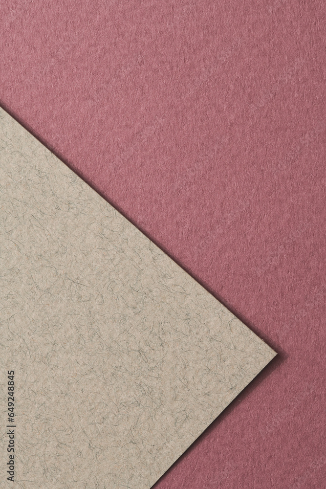 Rough kraft paper background, paper texture red burgundy gray colors. Mockup with copy space for text. Rough kraft paper background, paper texture red burgundy gray colors. Mockup with copy space for text.
