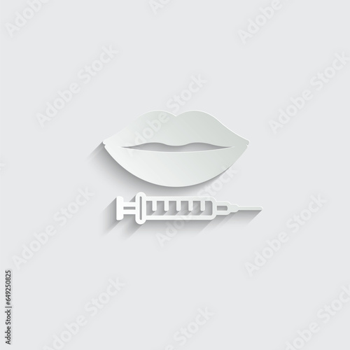 lips injection icon vector. beauty correction lips icon