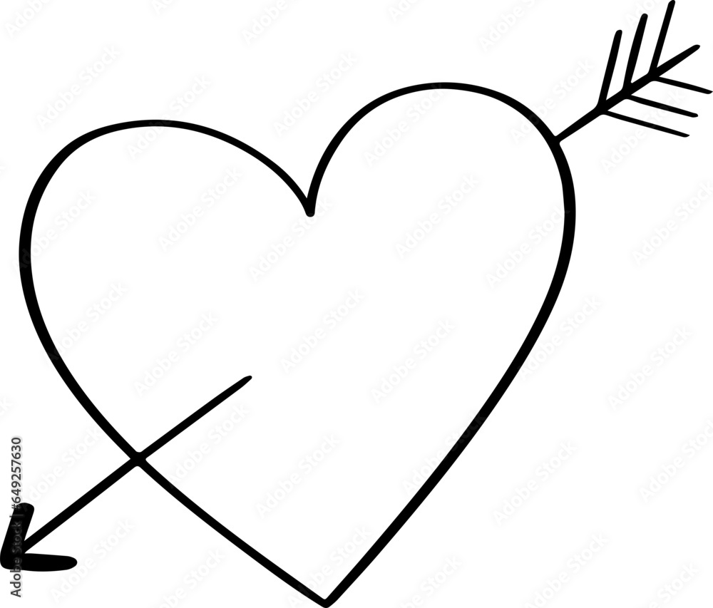 hand drawn heart icon. hand drawn heart icon.