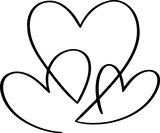 hand drawn heart icon.