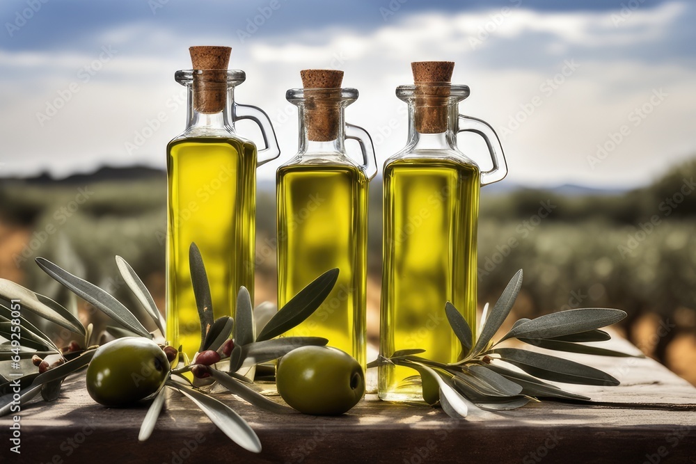bottle of oil with olives bottle of oil with olives