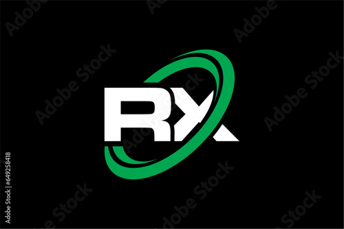 RX creative letter logo design vector icon illustration