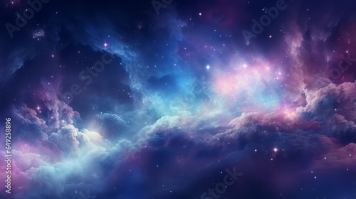 Colorful space galaxy cloud, Nebula, Generative AI © AIExplosion