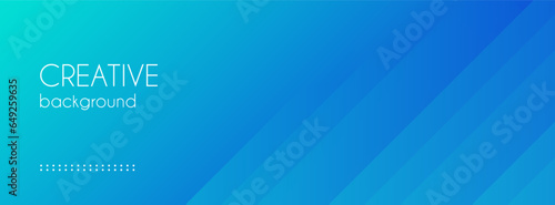 Blue abstract vector long banner. Minimal business creative background with lines and text. Facebook cover, social media header