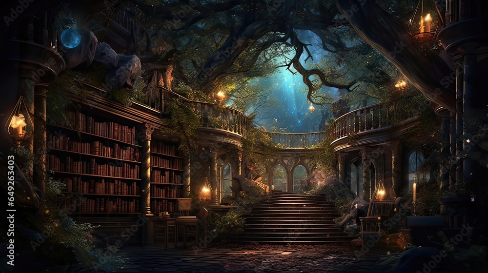 Within the heart of an enchanted forest lies a magical library. Whispers of knowledge, mystical tomes, hidden sanctuary, enchanted reading, a realm of enchantment. Generated by AI. Within the heart of an enchanted forest lies a magical library. Whispers of knowledge, mystical tomes, hidden sanctuary, enchanted reading, a realm of enchantment. Generated by AI.