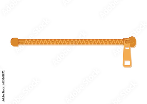 Zipper clipart vector flat design on white background