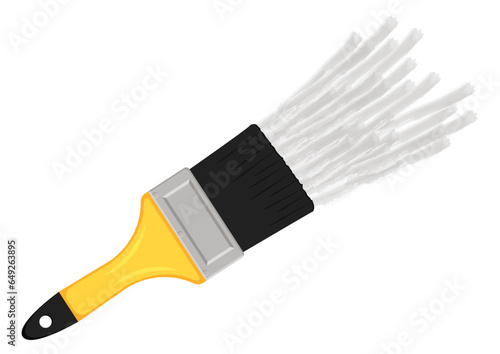 Wall Paint Brush Clipart Vector Flat Design Isolated on White Background