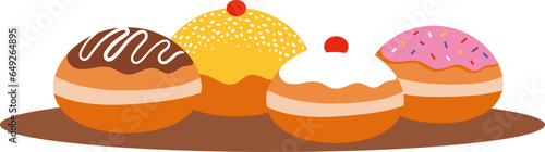 Sufganiyot - traditional Hanukkah donuts