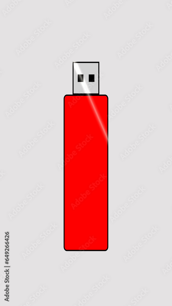 USB flash drive or Pen drive abstract illustration in vertical high resolution. Pen drive icon illustration. USB flash drive or Pen drive abstract illustration in vertical high resolution. Pen drive icon illustration.