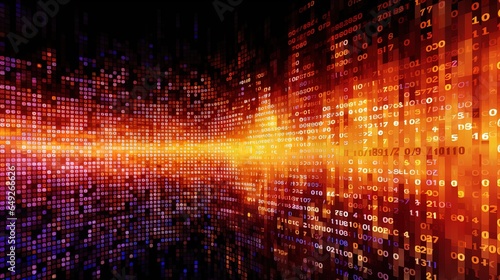 Wallpaper Mural Abstract Futuristic Binary code background, generative ai Torontodigital.ca