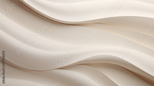 Abstract wavy 3d render style background in light color. Beautiful geometric background with curves. 