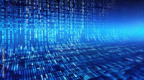 Abstract Futuristic Binary code background, generative ai