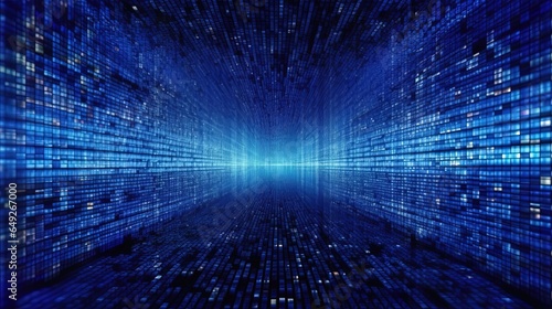 Abstract Futuristic Binary code background, generative ai