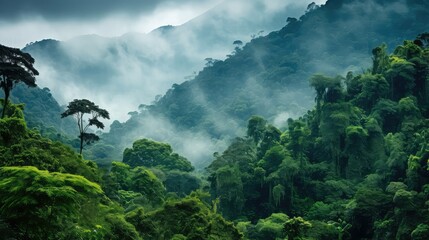 nature green rainforest landscape illustration forest tree, jungle environment, leaf natural nature green rainforest landscape