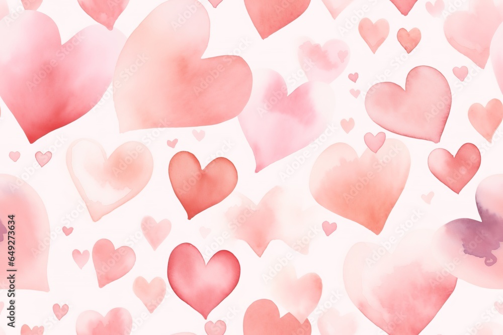 watercolor cute vintage blush hearts