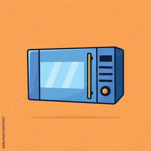 Cartoonish microwave oven vector illustration design.