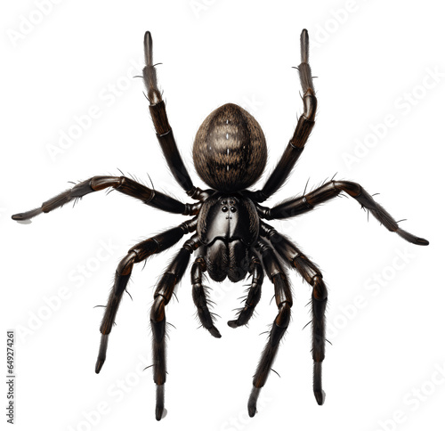 Spider isolated on the transparent background PNG. 
