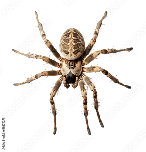 Spider isolated on the transparent background PNG. 